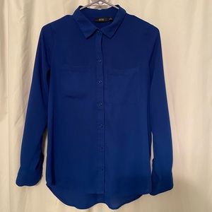 Blue long sleeve button up